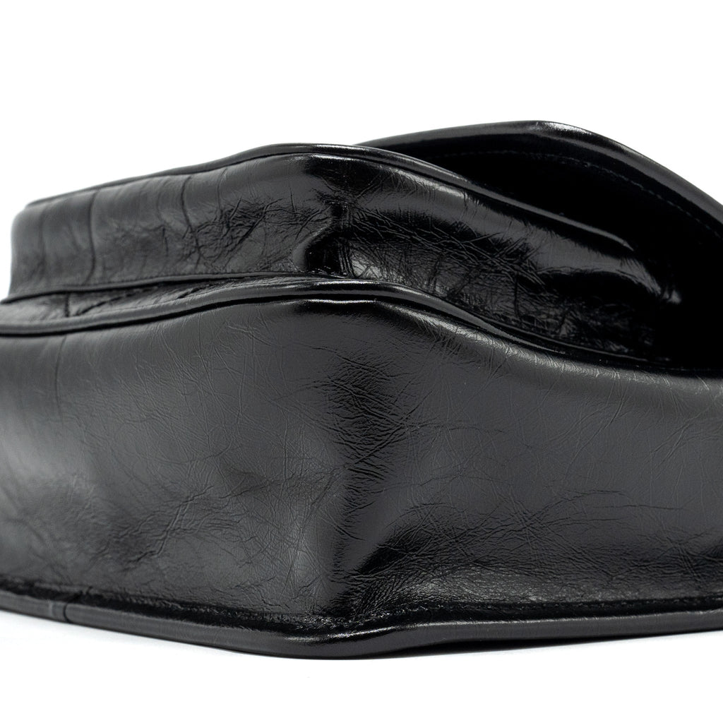 SAINT LAURENT NIKI BABY LEATHER BLACK SHW
