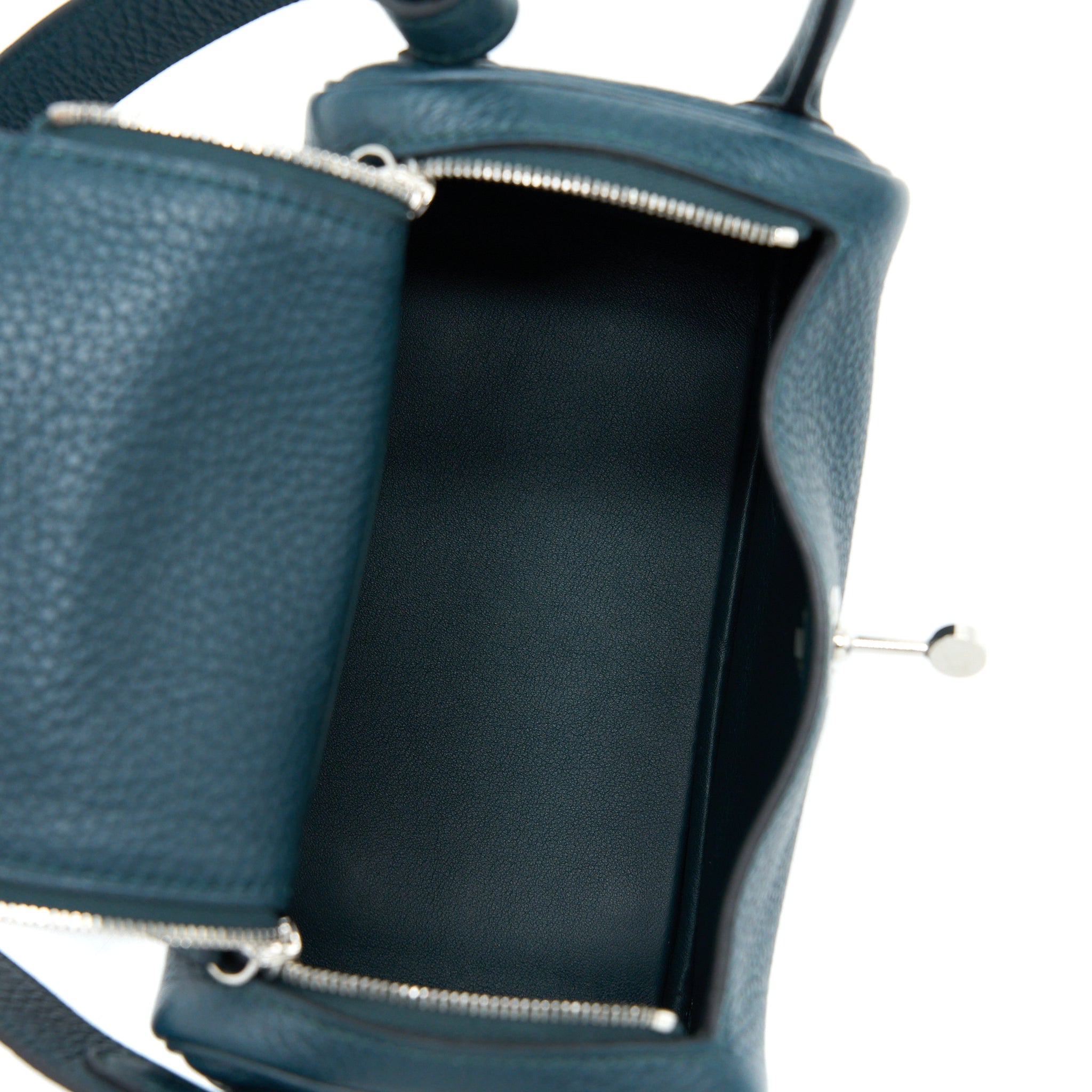 HERMES MINI LINDY CLEMENCE VERT CYPRES SHW