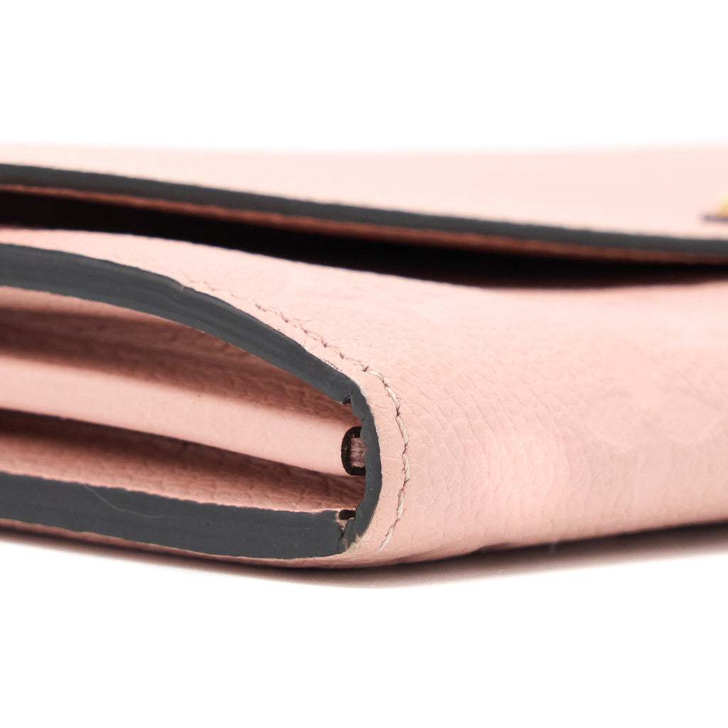 LOUIS VUITTON SARAH WALLET MONOGRAM EMPREINTE LIGHT PINK GHW
