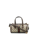 BALENCIAGA X GUCCI BOWLING BAG CANVAS/LEATHER BROWN BRUSHED GHW