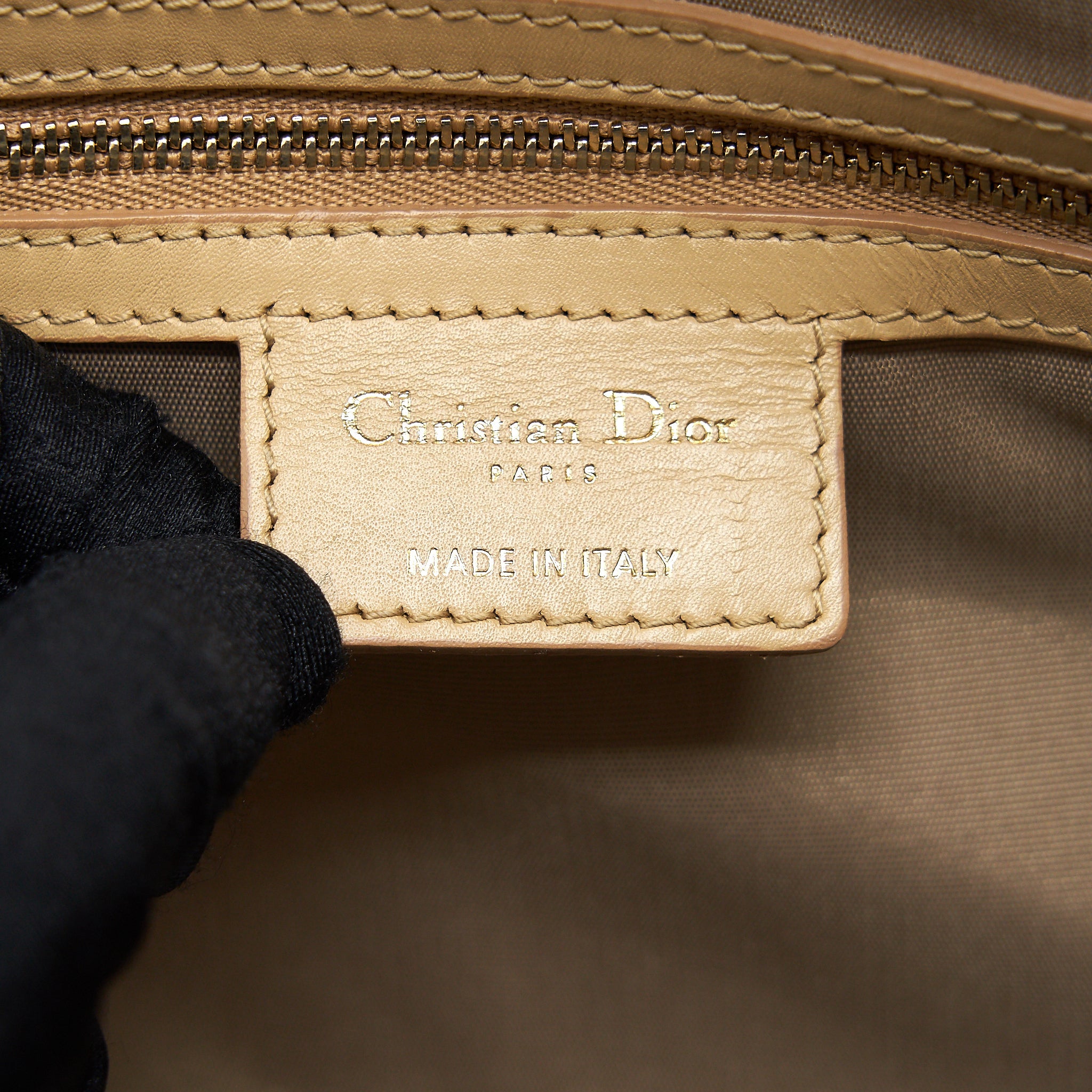 DIOR SHOPPING TOTE BAG BEIGE GHW