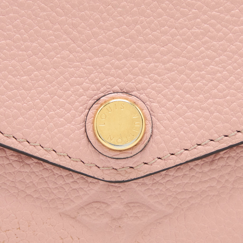 LOUIS VUITTON SARAH WALLET MONOGRAM EMPREINTE LIGHT PINK GHW