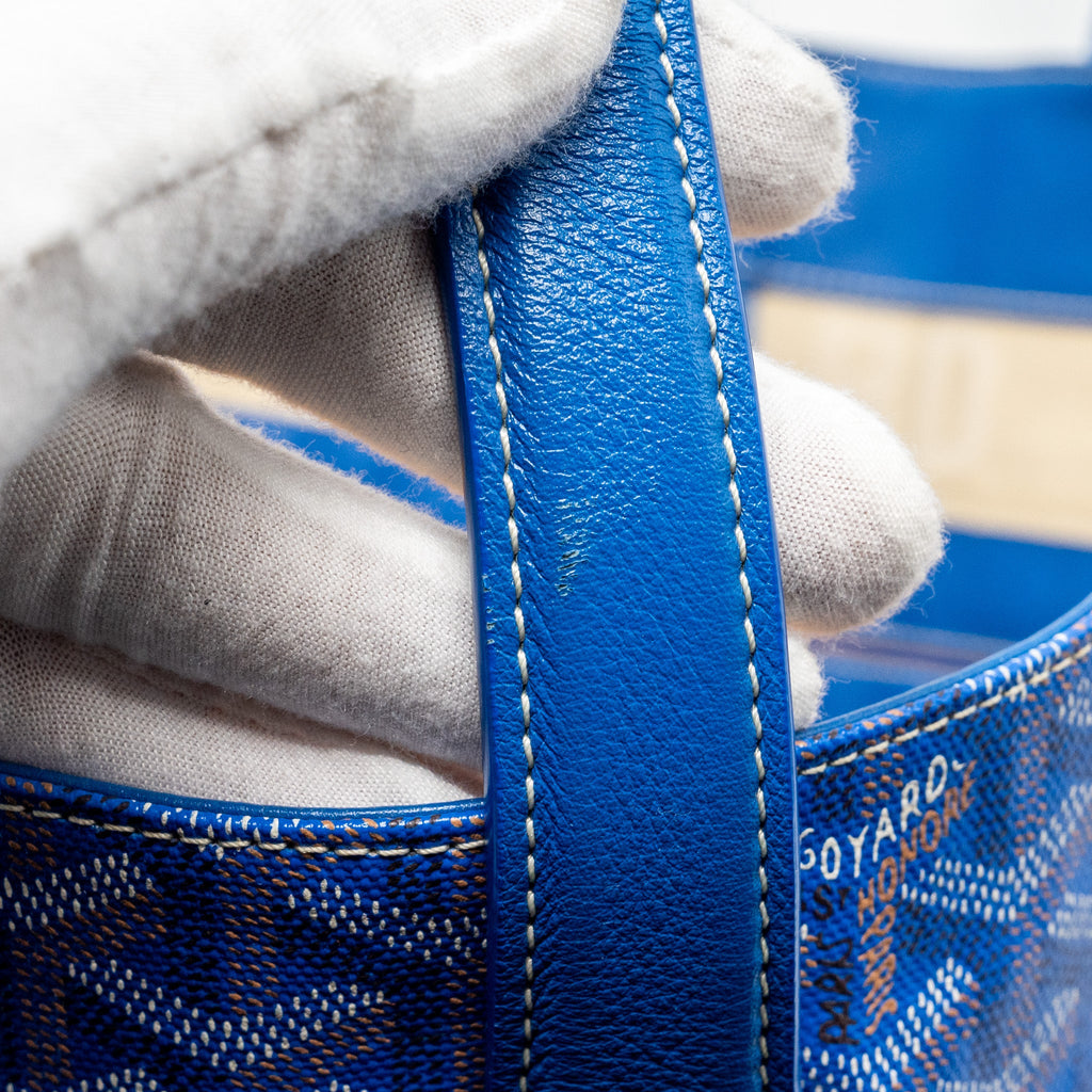 GOYARD VOLTAIRE SMILE TOTE GOYARDINE CANVAS /CALFSKIN BLUE/MULTICOLOUR SHW