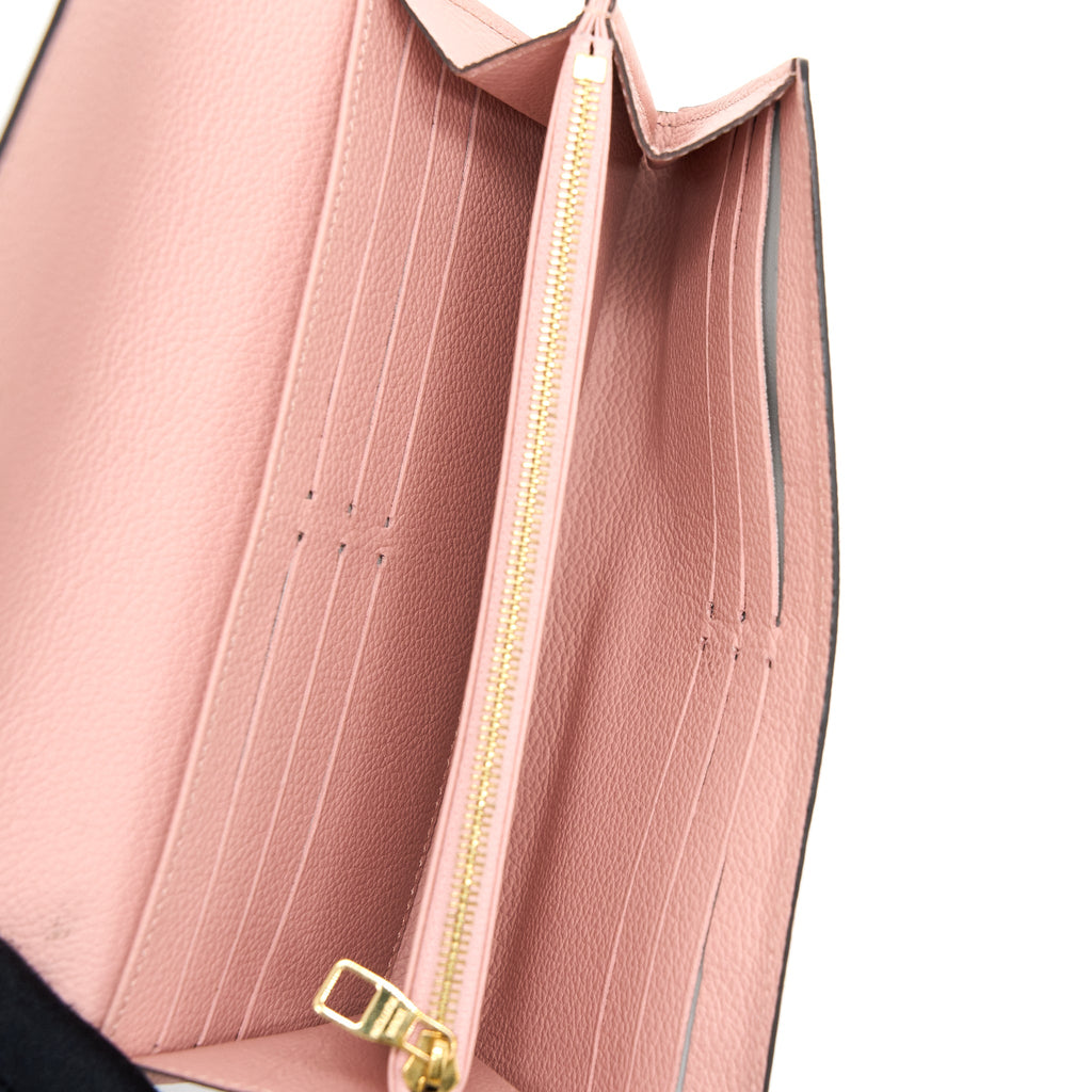 LOUIS VUITTON SARAH WALLET MONOGRAM EMPREINTE LIGHT PINK GHW