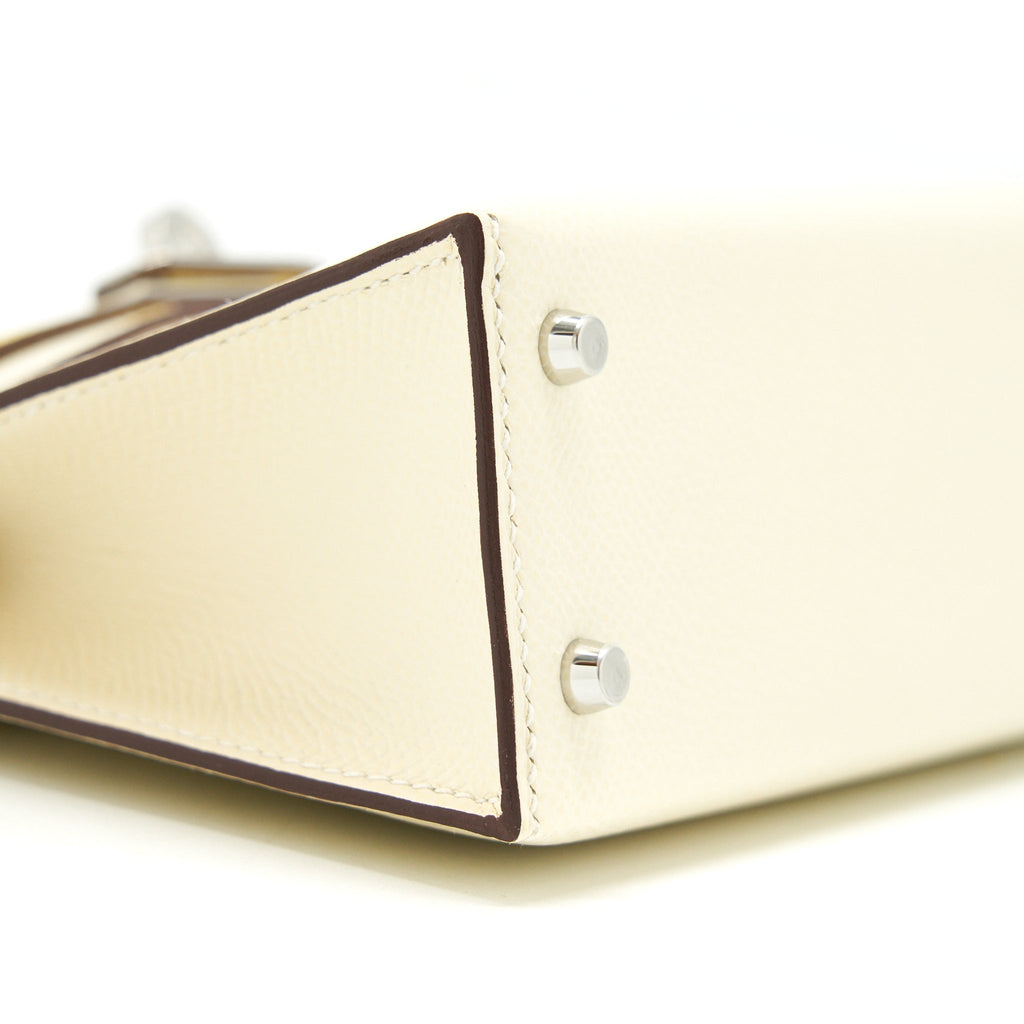 HERMES MINI KELLY Ⅱ EPSOM NATA/ SESAME / JAUNE POUSSIN SHW