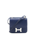 HERMES CONSTANCE 24 OSTRICH BLEU IRIS SHW