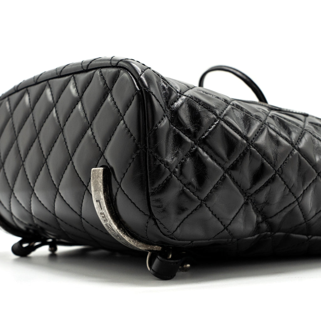 CHANEL LARGE QUILTED MOUNTAIN  BACKPACK CALFSKIN BLACK SHW