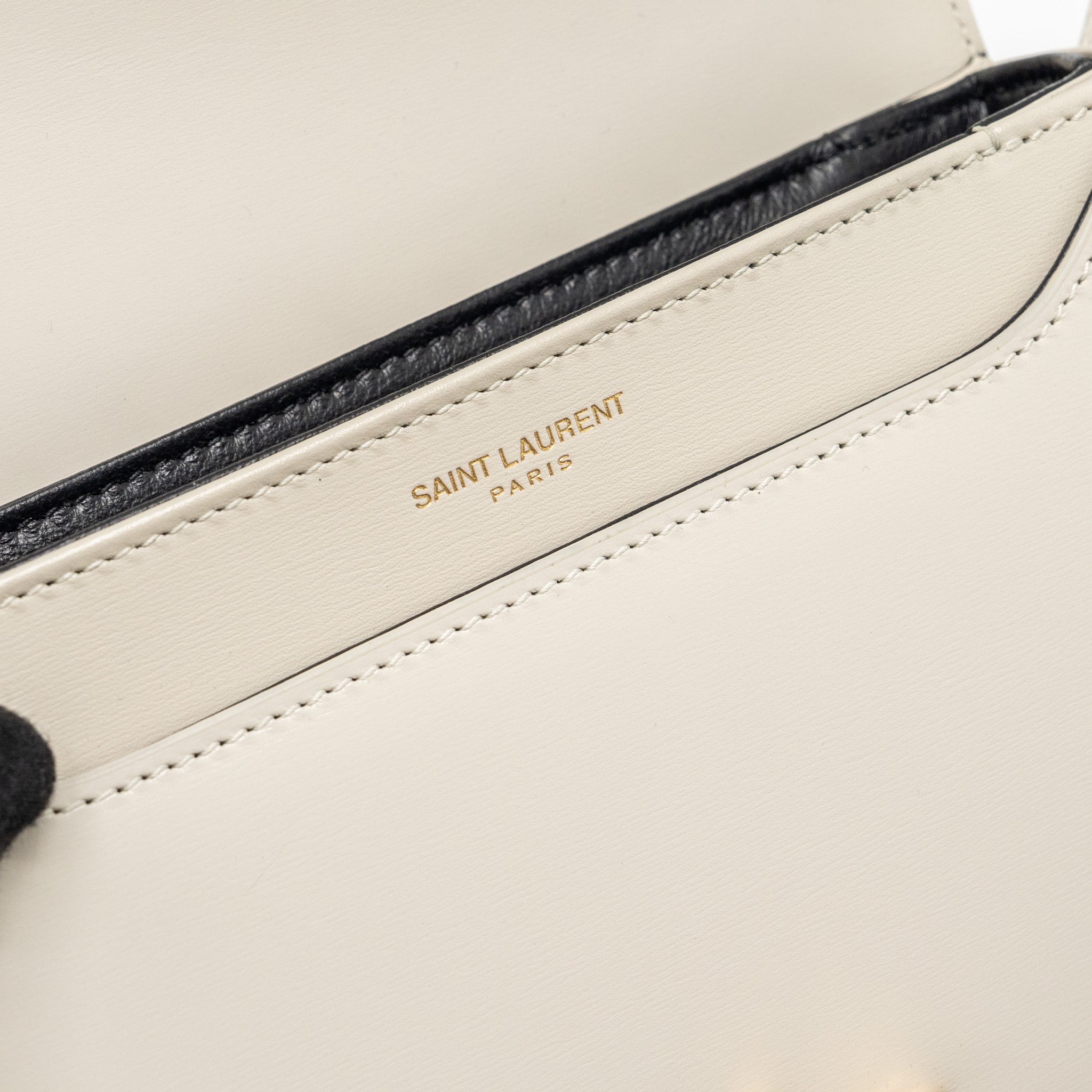 SAINT LAURENT/YSL SMALL SOLFERINO SATCHEL CROSSBODY BAG WHITE GHW