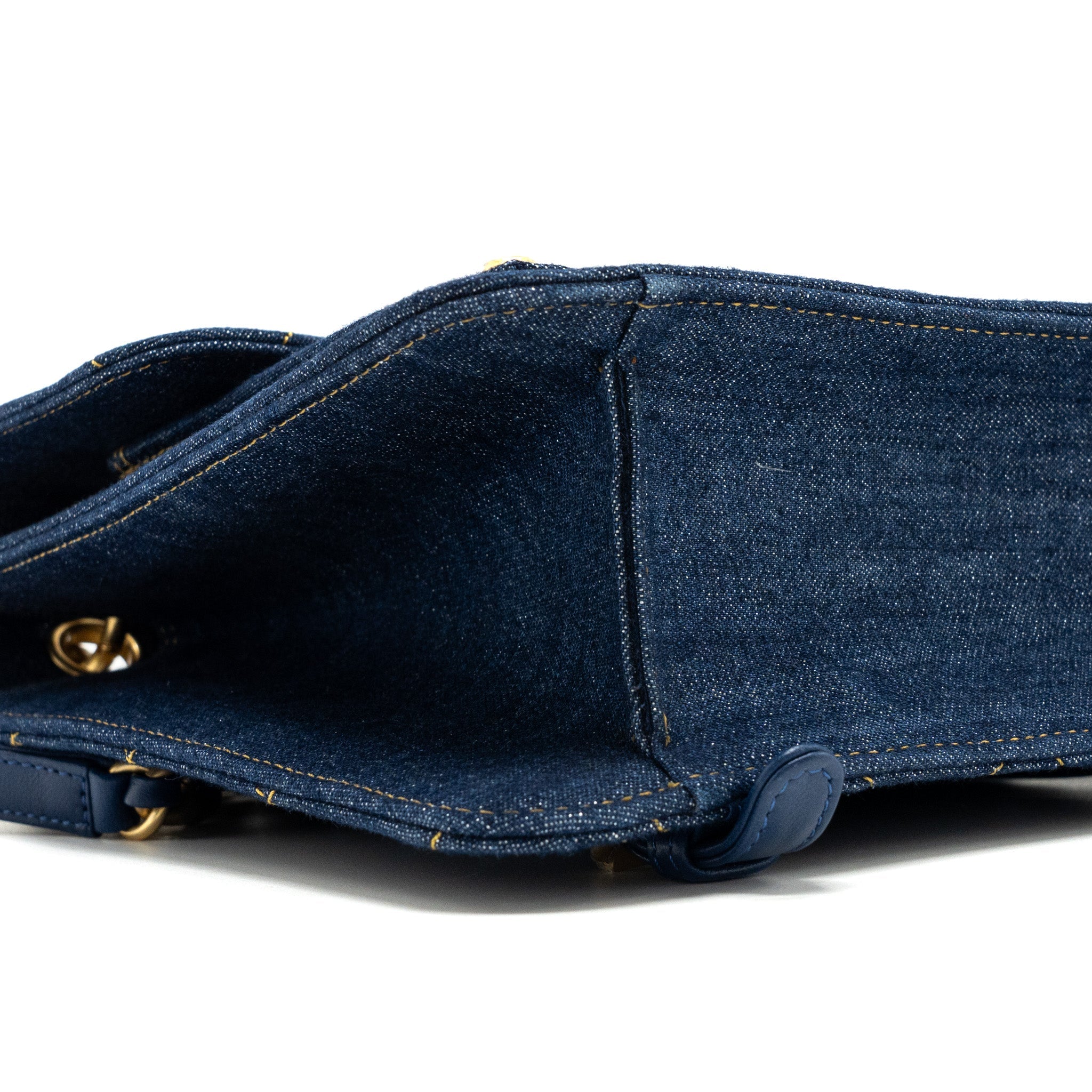 CHANEL 23S FLAP BACKPACK DENIM BLUE WITH GHW (MICROCHIP)
