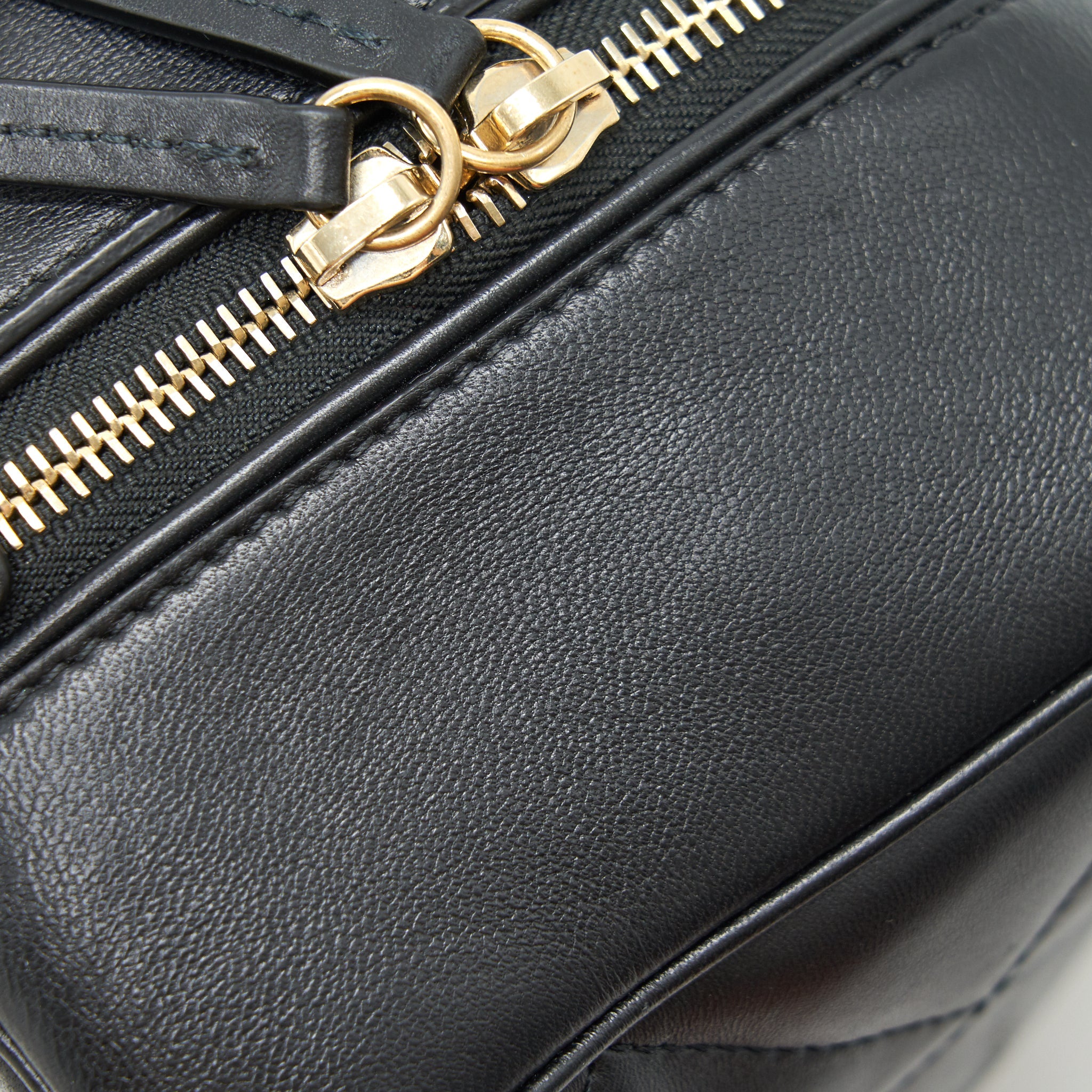 CHANEL BLACK LAMBSKIN BOWLING BAG GHW