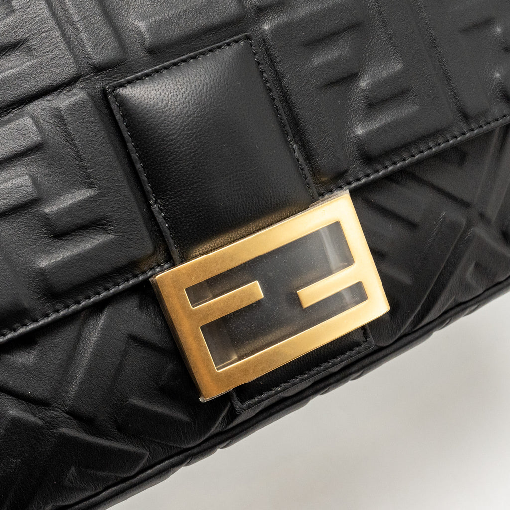 FENDI LARGE BAGUETTE BAG NAPPA BLACK GHW