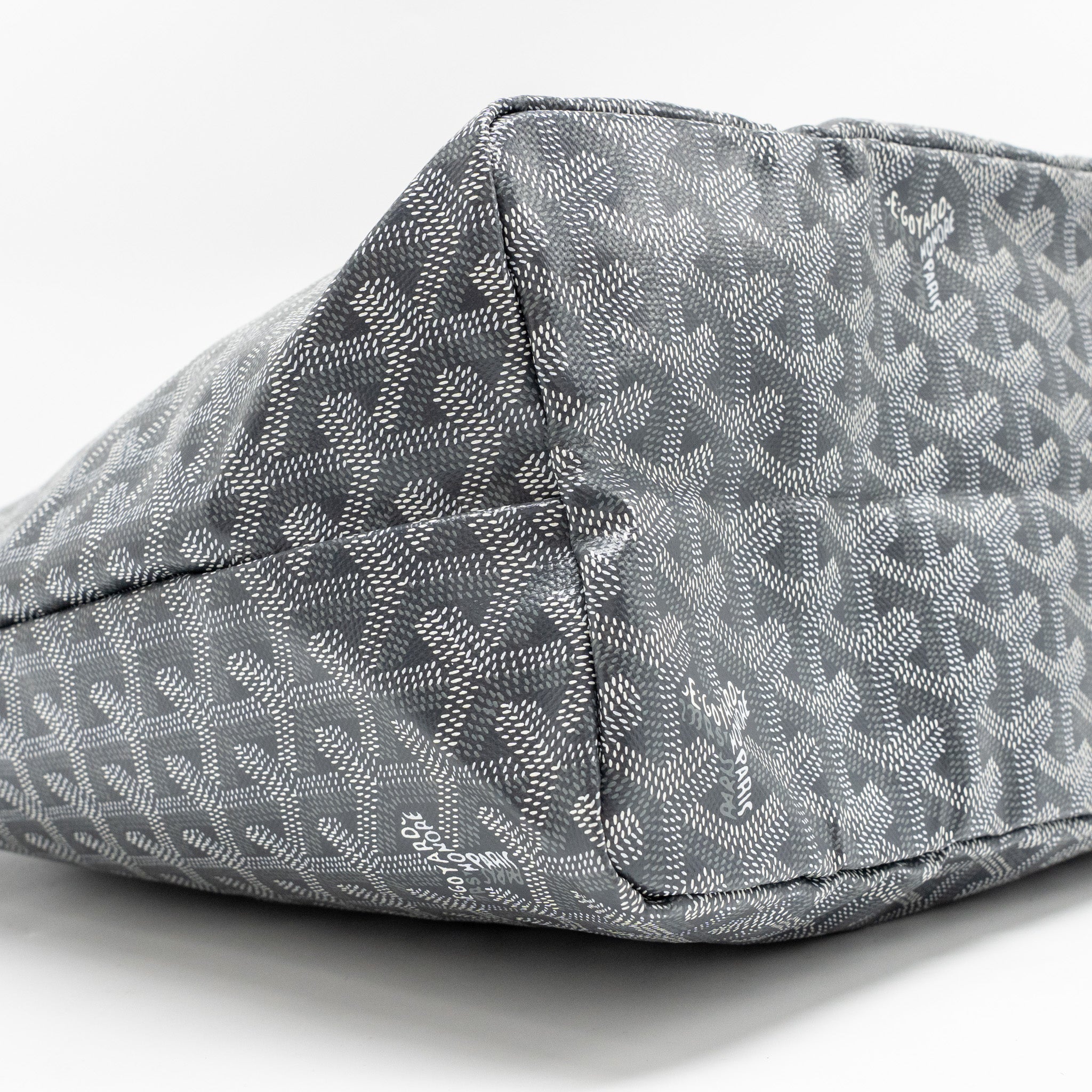 GOYARD SAINT LOUIS PM TOTE GOYARDLINE CANVAS GREY SHW