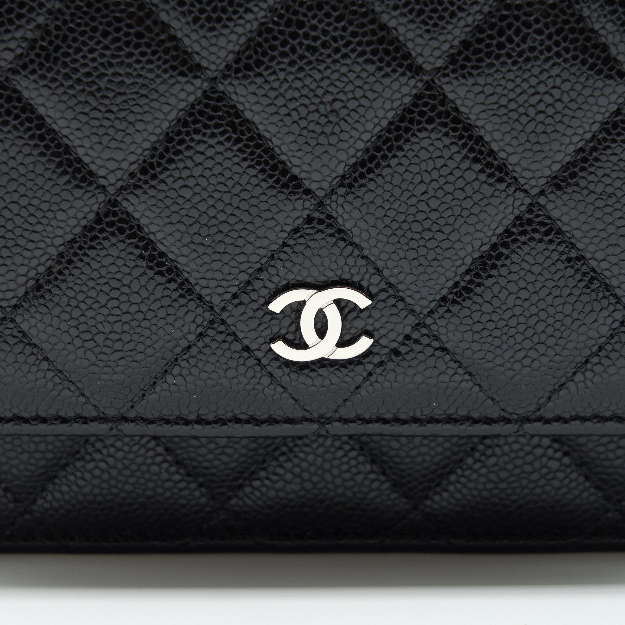 CHANEL MINI WALLET ON CHAIN CAVIAR BLACK SHW