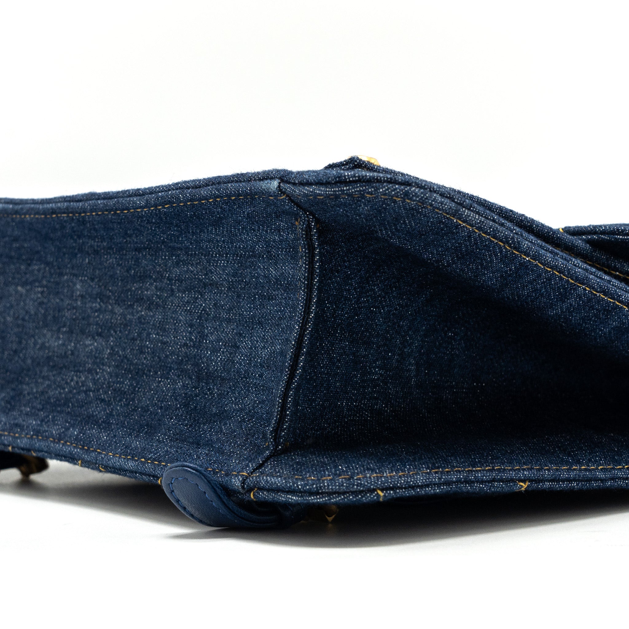 CHANEL 23S FLAP BACKPACK DENIM BLUE WITH GHW (MICROCHIP)