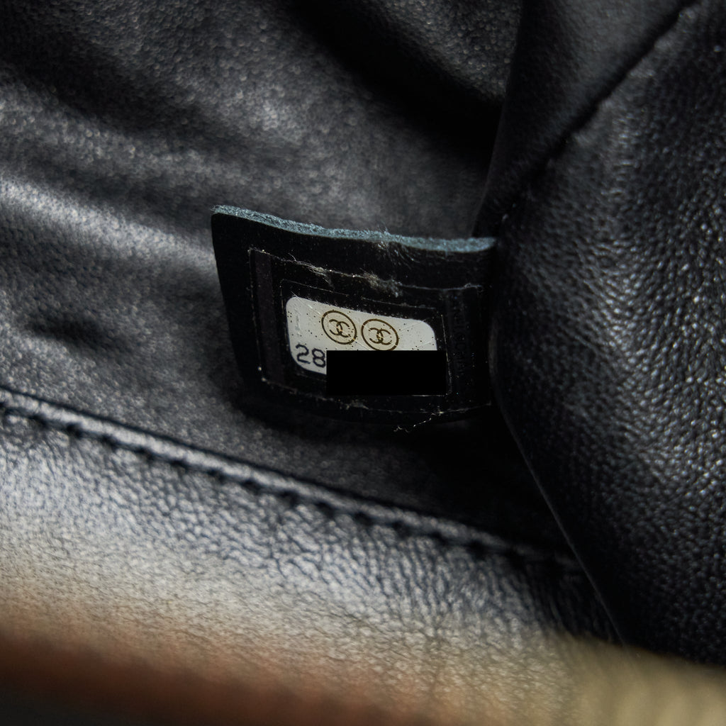 CHANEL BLACK LAMBSKIN BOWLING BAG GHW