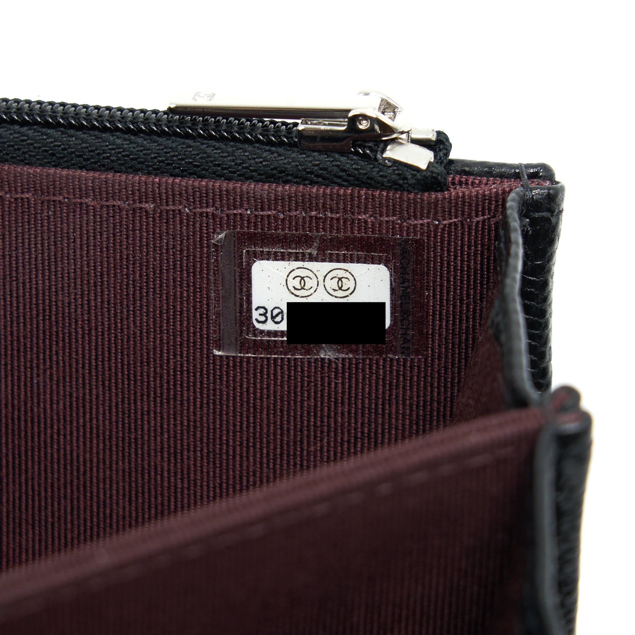 CHANEL MINI WALLET ON CHAIN CAVIAR BLACK SHW