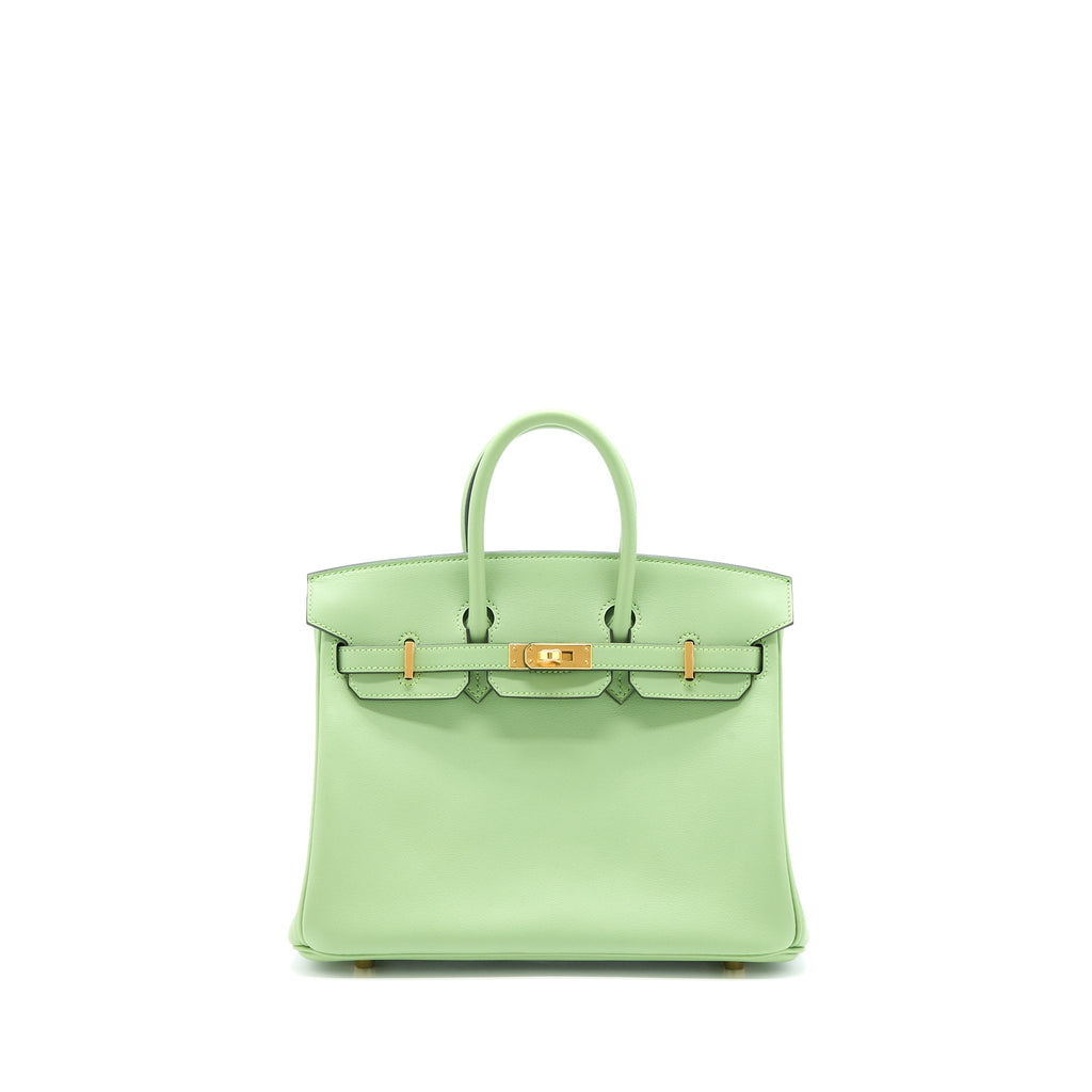 HERMES BIRKIN 25 SWIFT 3I VERT CRIQUET GHW