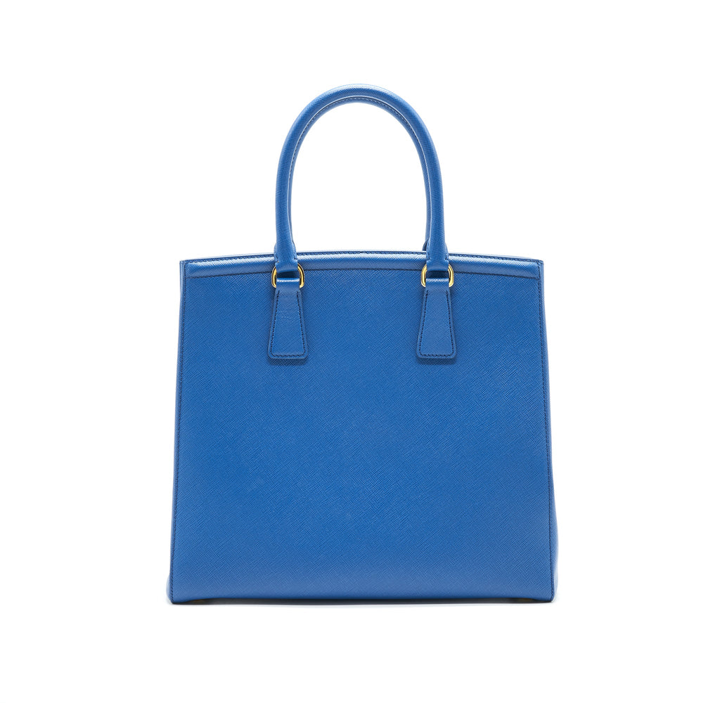 PRADA SHOPPING SAFFIANO LUX COBALTO BAG IN BLUE