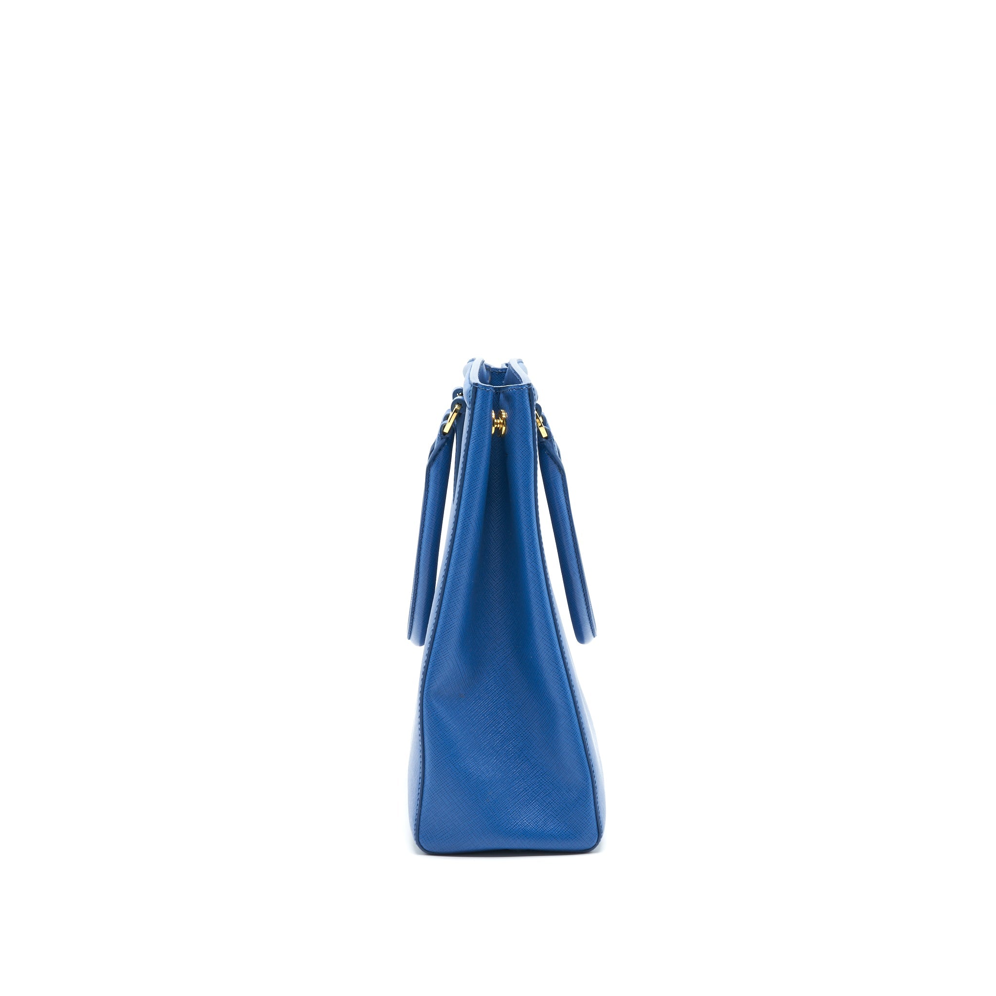PRADA SHOPPING SAFFIANO LUX COBALTO BAG IN BLUE