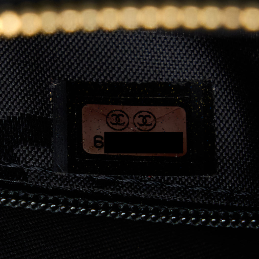 CHANEL VINTAGE CAMERA CHEVRON TOTE BAG CAVIAR BLACK GHW
