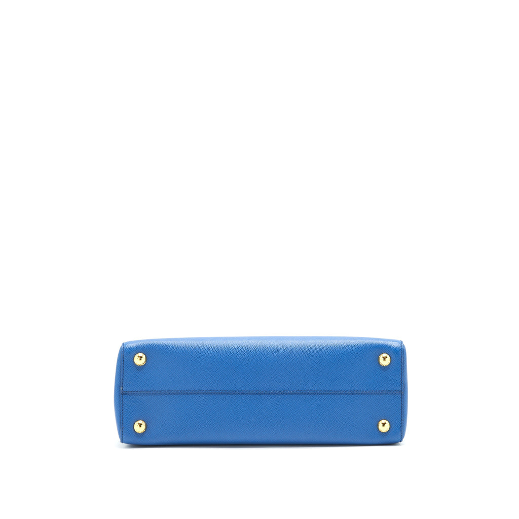 PRADA SHOPPING SAFFIANO LUX COBALTO BAG IN BLUE