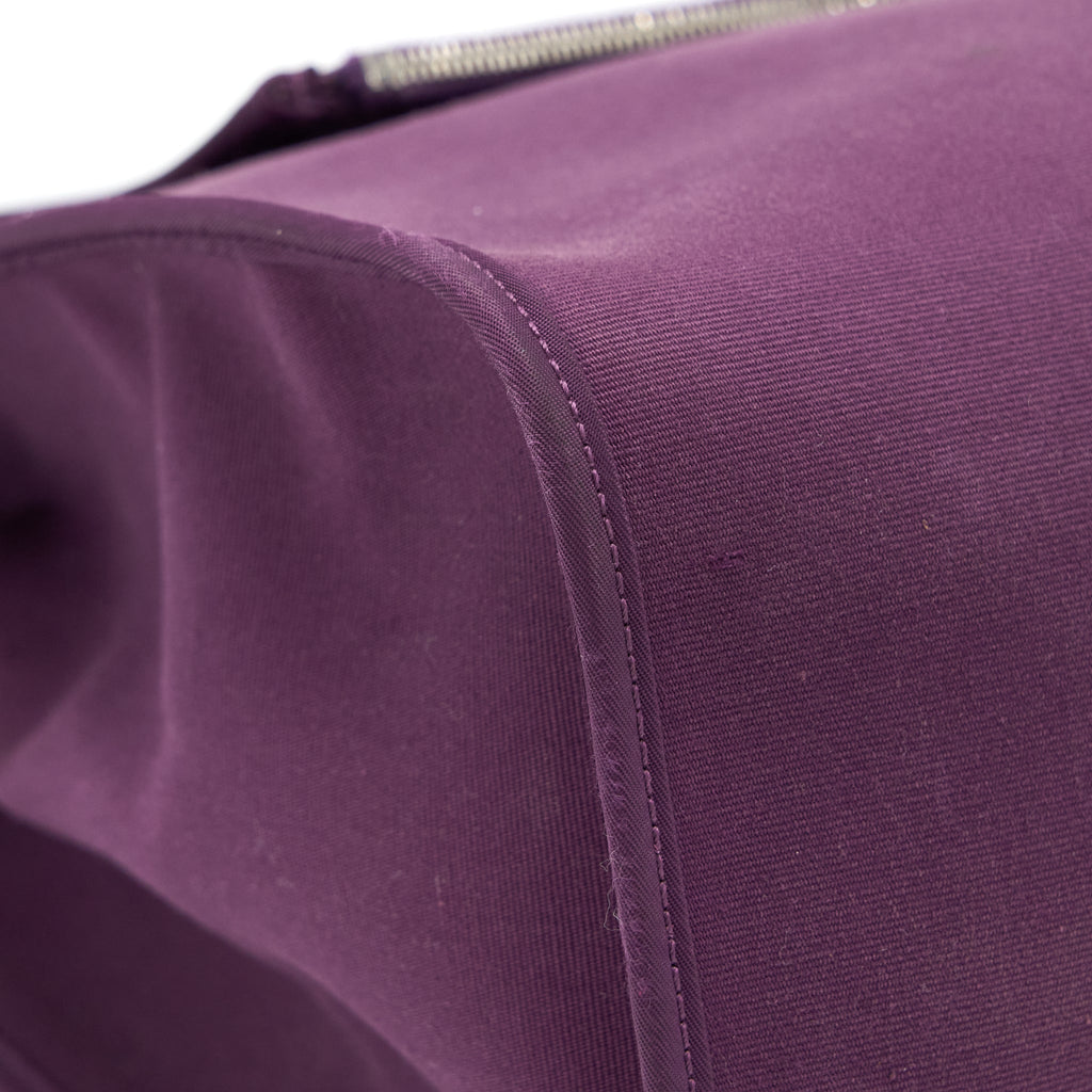 HERMES HERBAG 39 ZIP BAG HUNTER/CANVAS PURPLE SHW