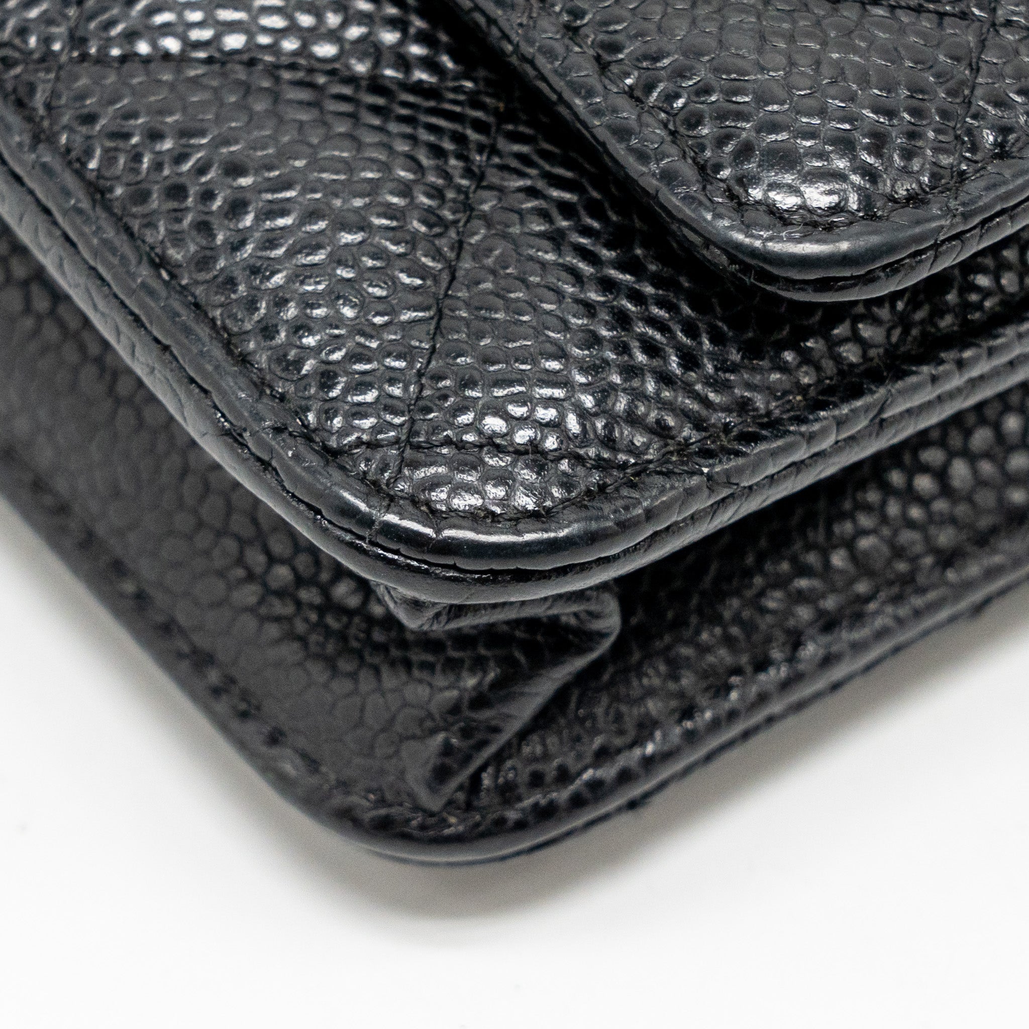 CHANEL CLASSIC WALLET ON CHAIN CAVIAR BLACK GHW