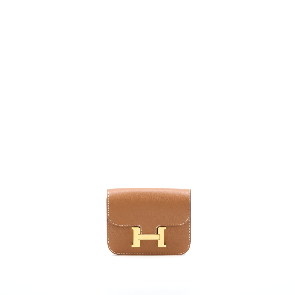 HERMES CONSTANCE SLIM EVERCOLOR GOLD GHW