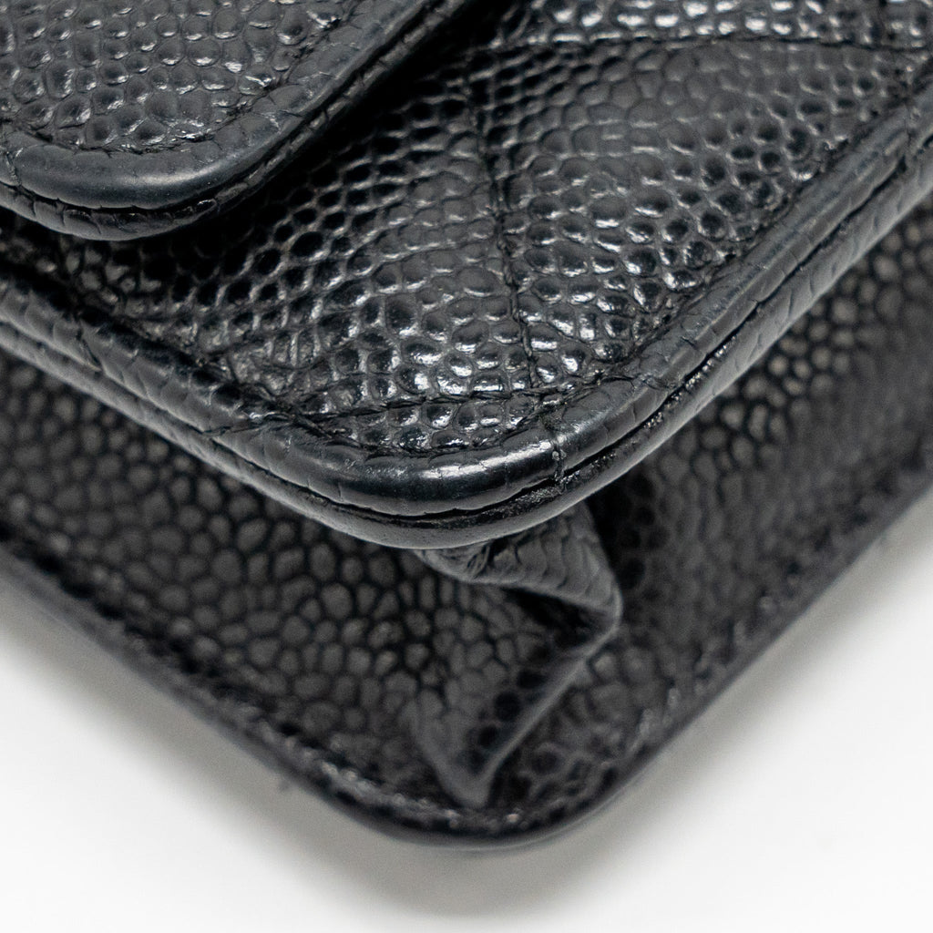 CHANEL CLASSIC WALLET ON CHAIN CAVIAR BLACK GHW