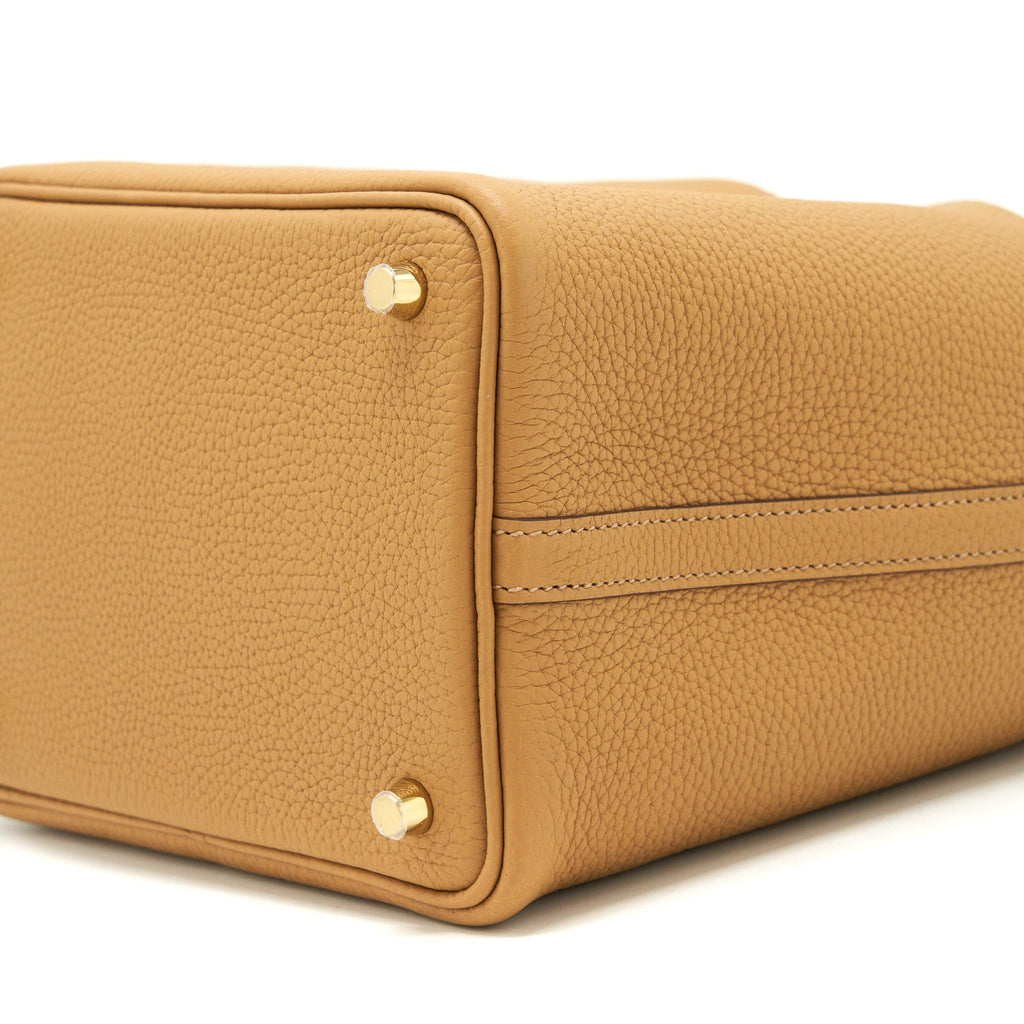 HERMES PICOTIN 18 LOCK BAG 4Z BISCUIT GHW