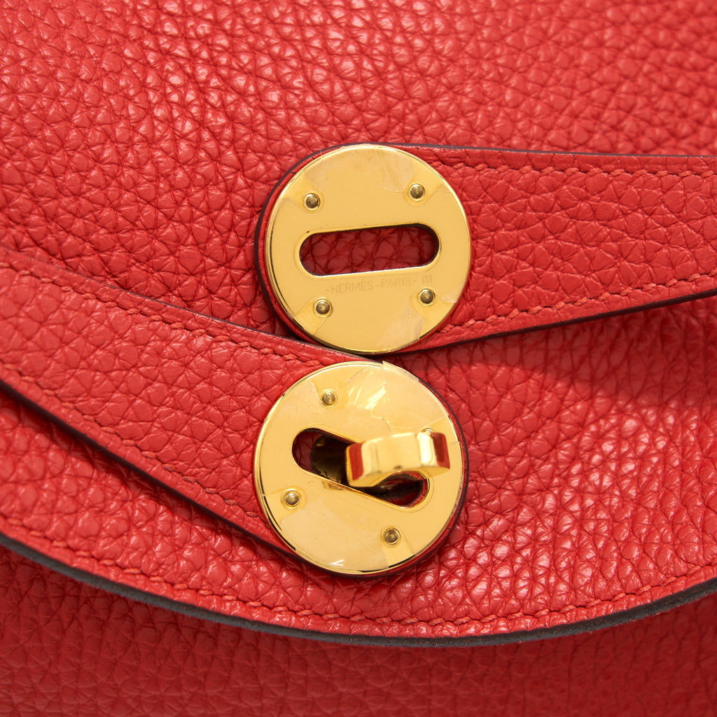 HERMES LINDY 26 ROUGE TOMATE GHW