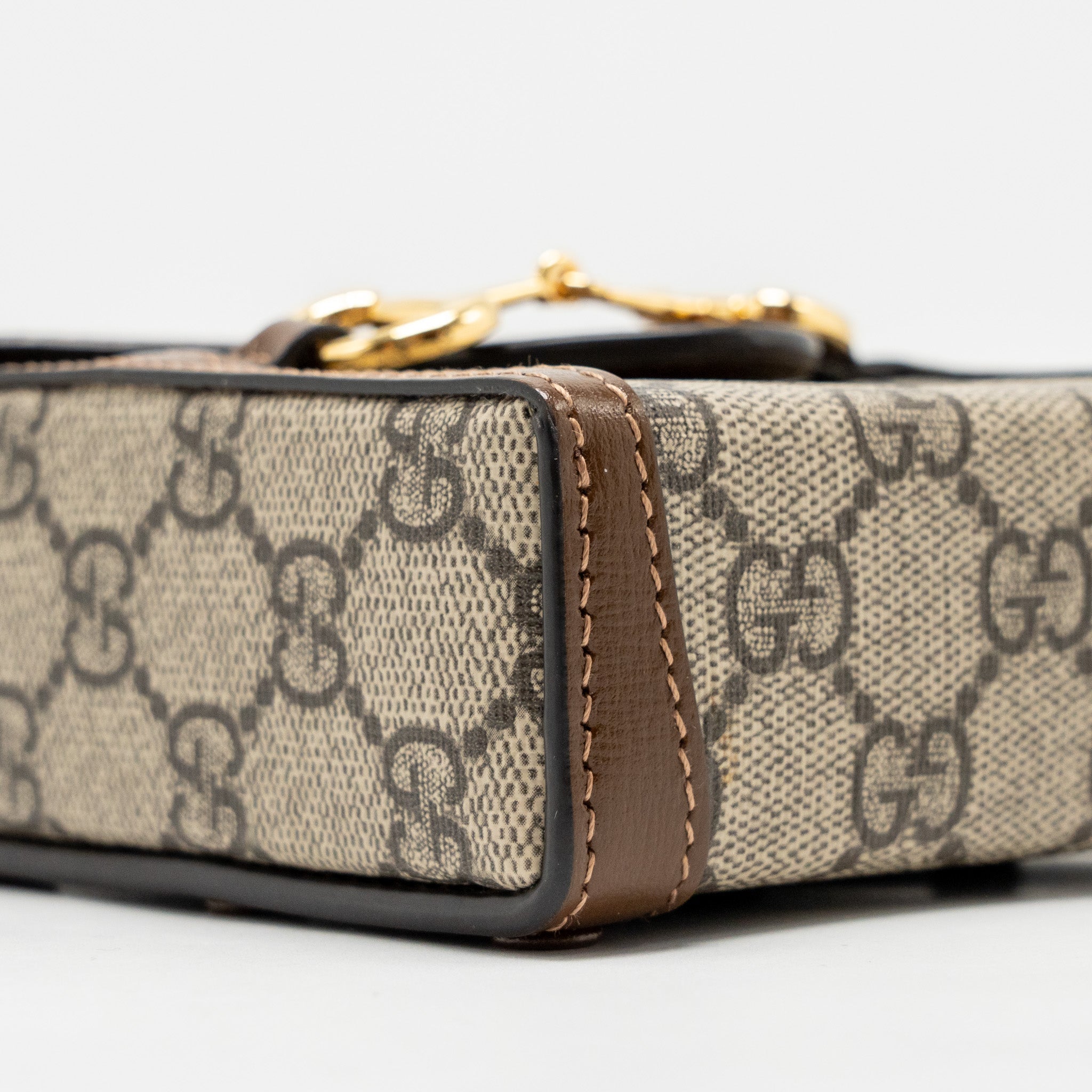 GUCCI HORSEBIT 1955 MINI BAG GG SUPREME CANVAS BROWN/MULTICOLOURED GHW