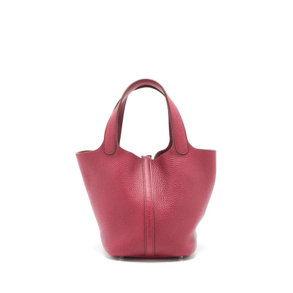 HERMES PICOTIN 18 LOCK BAG DARK RED SHW