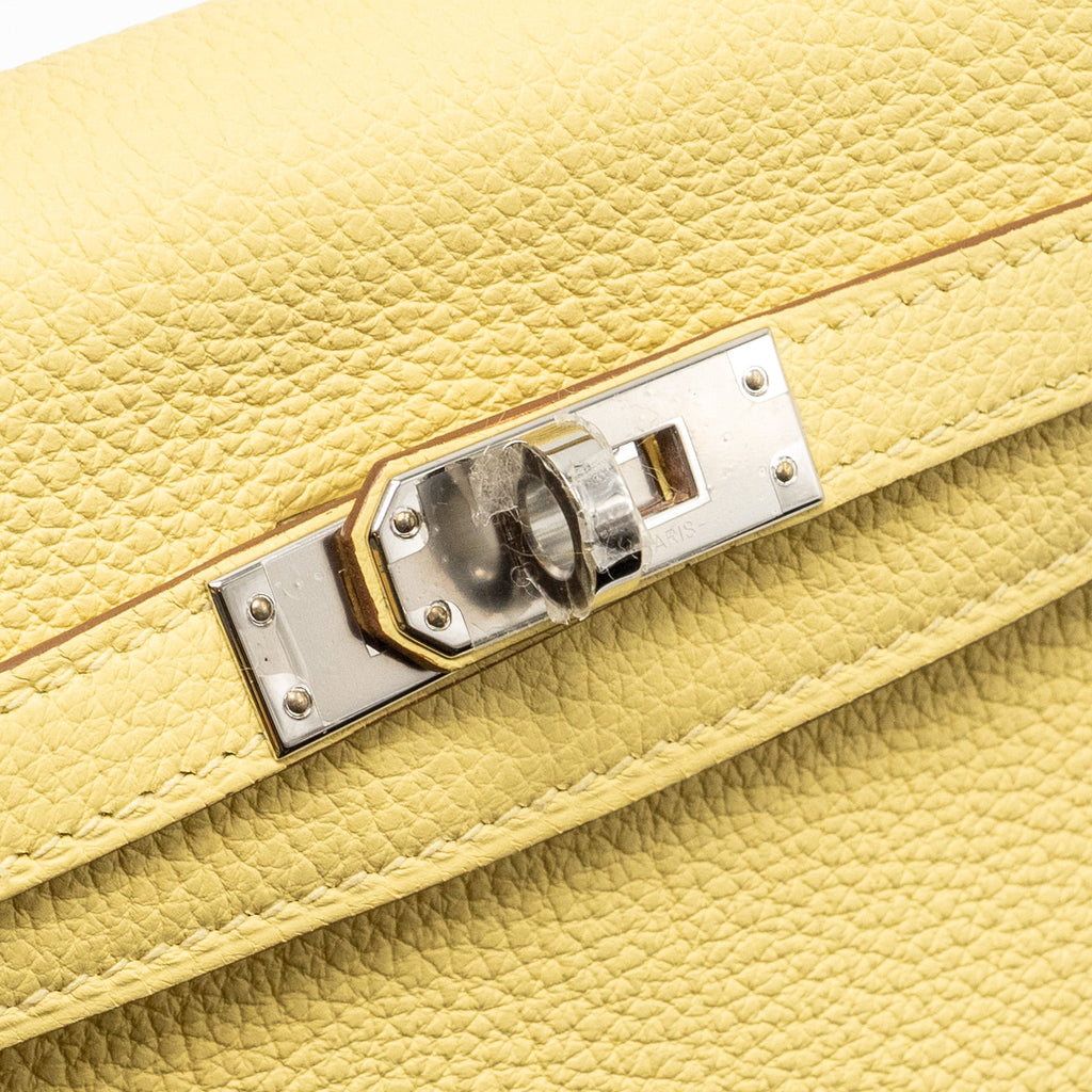HERMES KELLY 25 TOGO 1Z JAUNE POUSSIN SHW