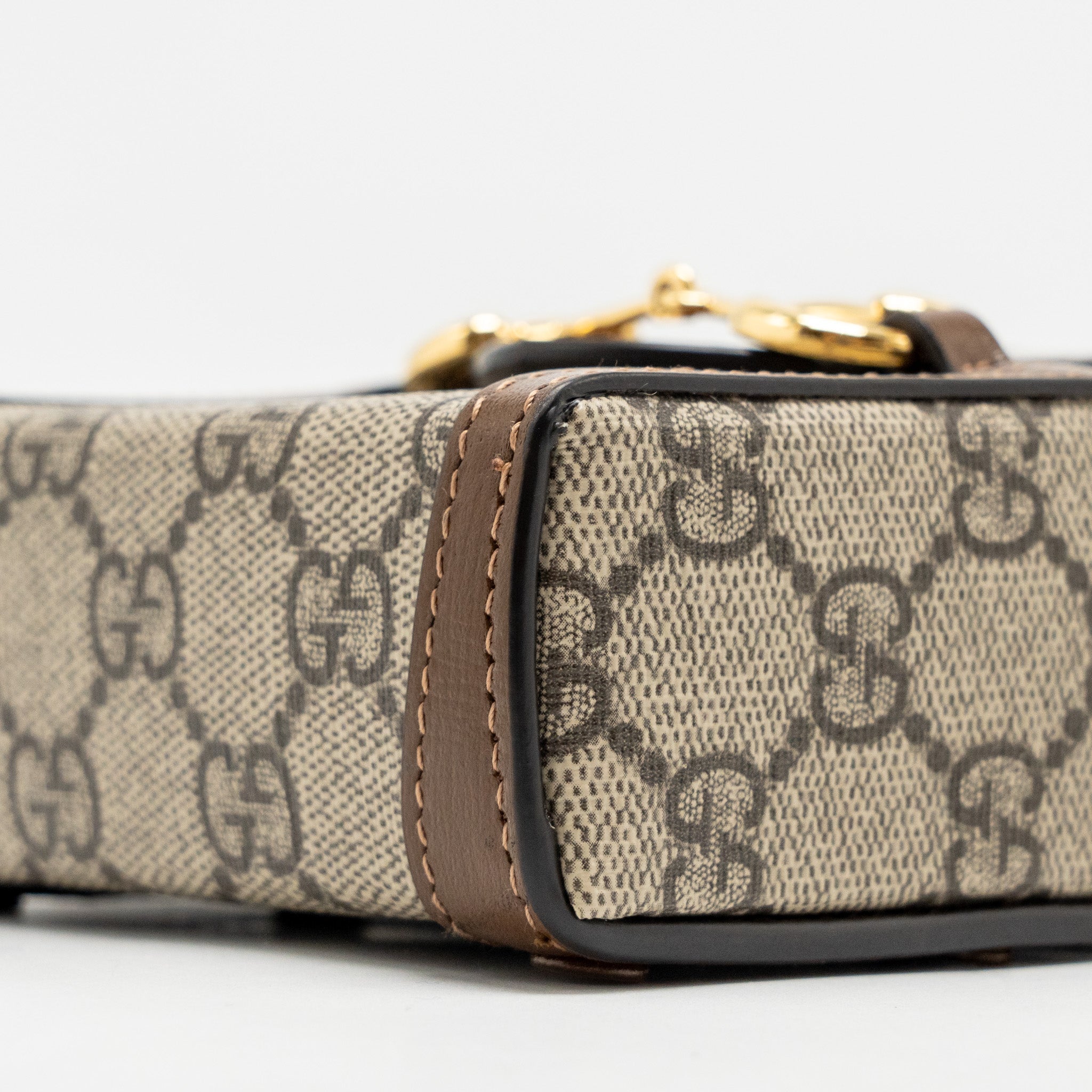 GUCCI HORSEBIT 1955 MINI BAG GG SUPREME CANVAS BROWN/MULTICOLOURED GHW