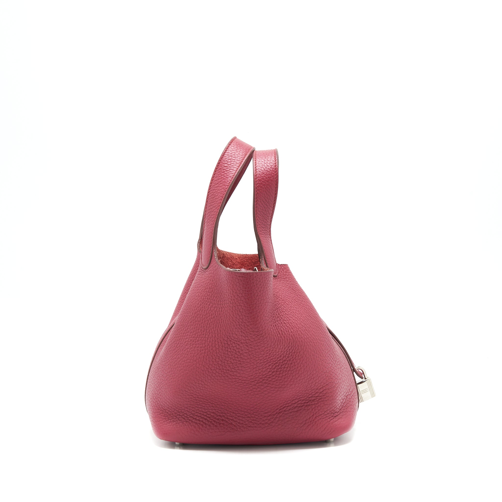 HERMES PICOTIN 18 LOCK BAG DARK RED SHW