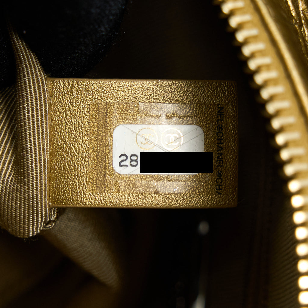 CHANEL SMALL GABRIELLE HOBO BAG CROCODILE EMBOSSED CALFSKIN GOLD MULTICOLOUR HARDWARE