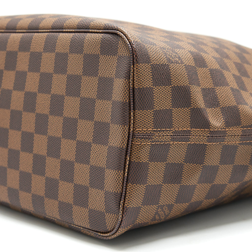LOUIS VUITTON NEVERFULL MM DAMIER EBENE CANVAS / ROSE BALLERINE