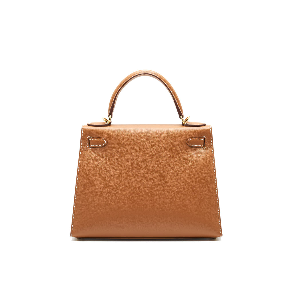 HERMES KELLY 28 GOLD WITH GHW EPSOM LEATHER