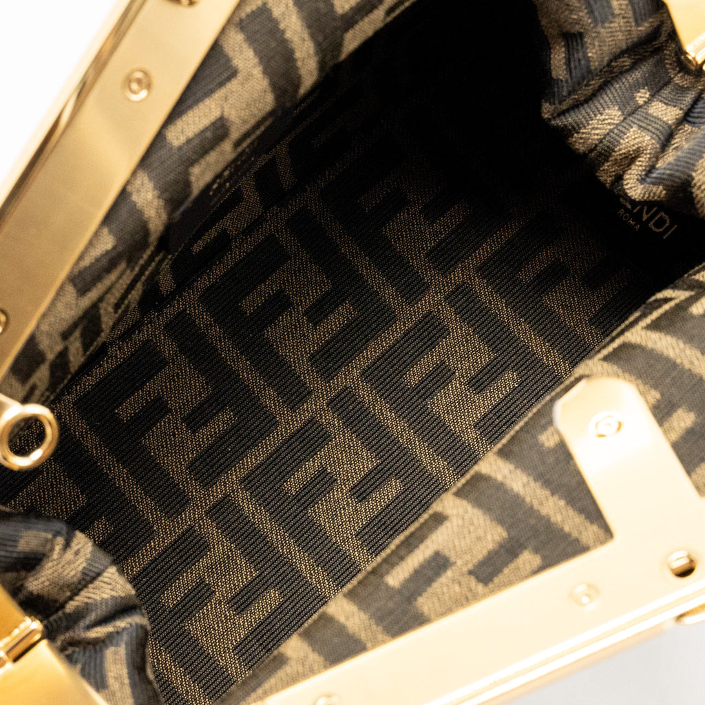 FENDI SMALL FENDI FIRST CLUTCH BAG NAPPA BLACK GHW
