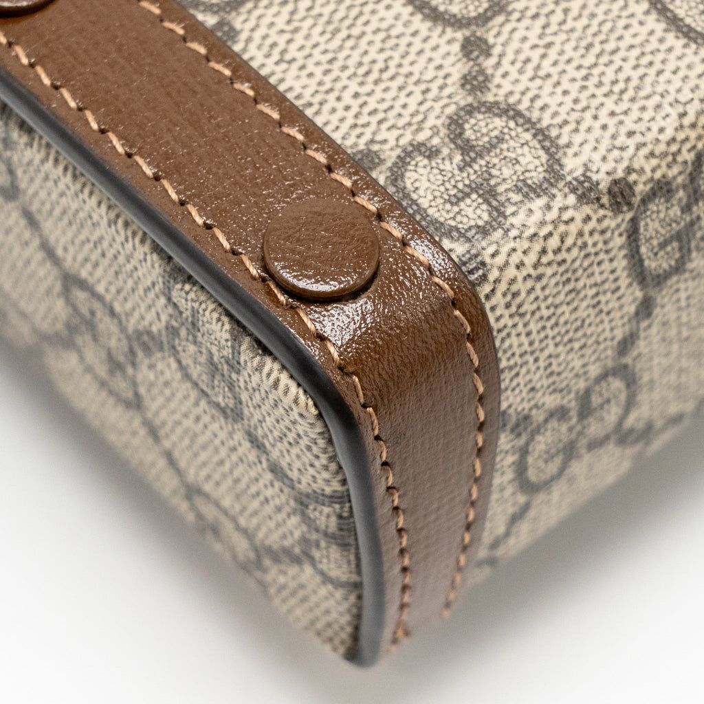 GUCCI HORSEBIT 1955 MINI BAG GG SUPREME CANVAS BROWN/MULTICOLOURED GHW