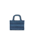 DIOR MINI BOOK TOTE DENIM BLUE OBLIQUE