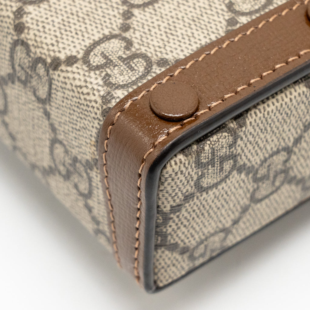 GUCCI HORSEBIT 1955 MINI BAG GG SUPREME CANVAS BROWN/MULTICOLOURED GHW