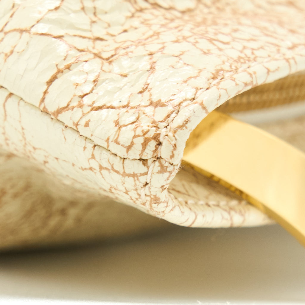 BOTTEGE VENETA THE TWIST LARGE BAG CRÈME GHW