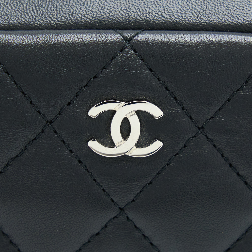 CHANEL CAMERA CLUTCH LAMBSKIN BLACK SHW