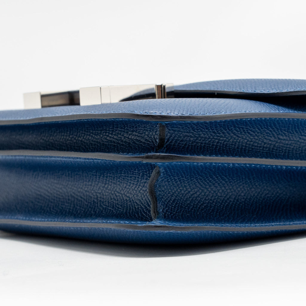 HERMES MINI CONSTANCE EPSOM P5 BLEU TIE SHW