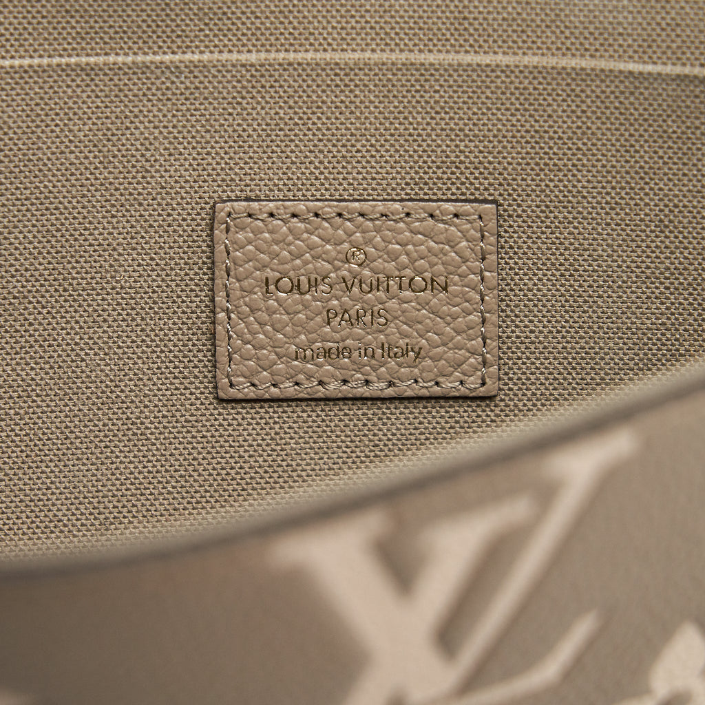 LOUIS VUITTON FELICIE POCHETTE TOURTERELLE/CREME GHW