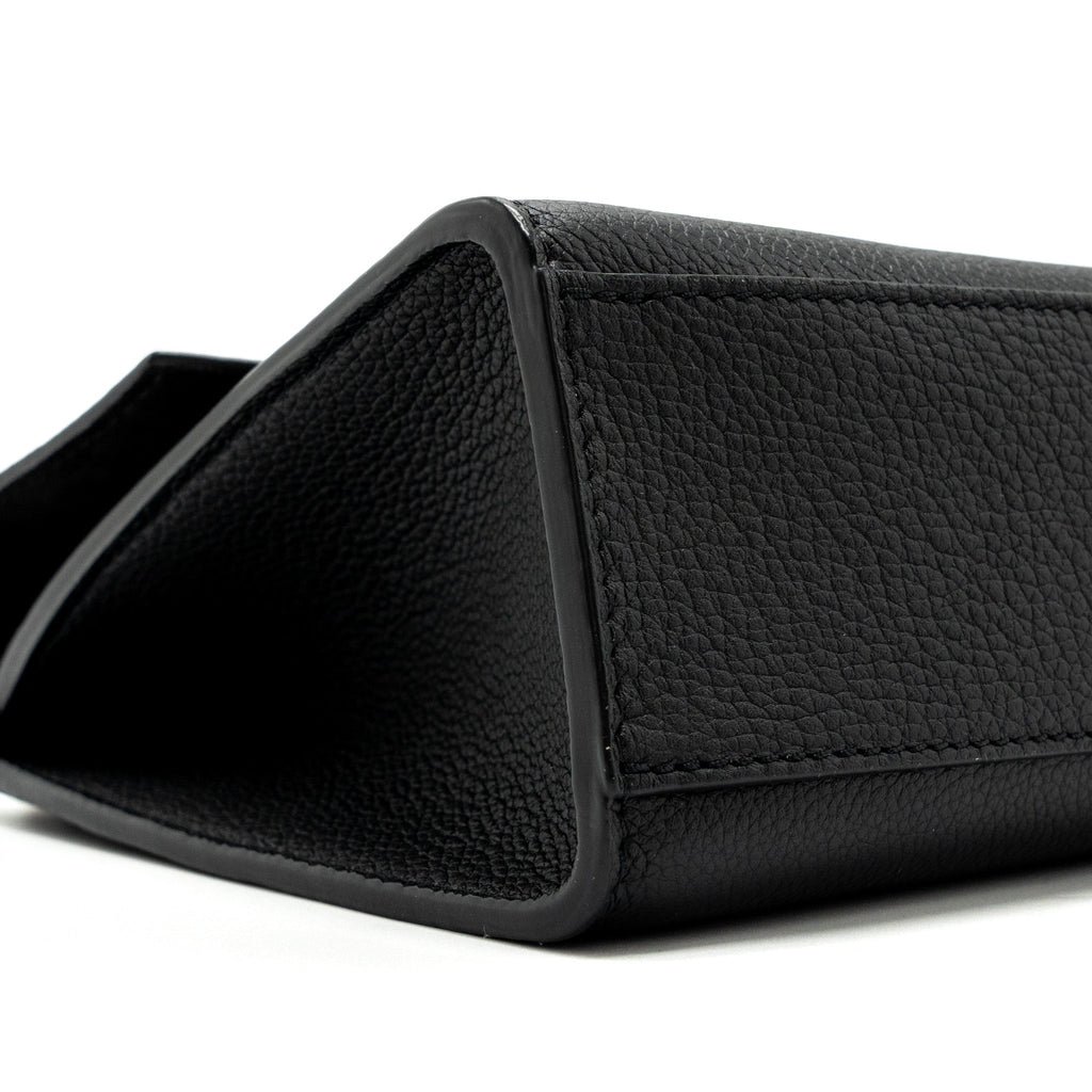 LOUIS VUITTON MYLOCKME SATCHEL CHAIN BAG CALFSKIN BLACK SHW