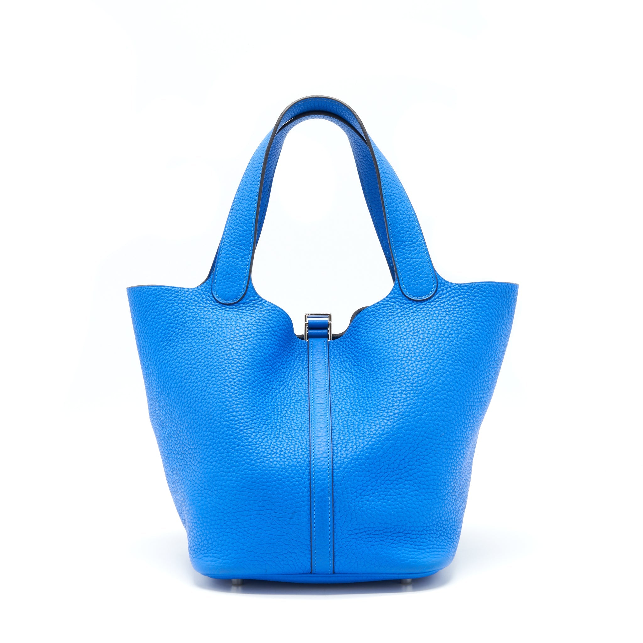 HERMES PICOTIN 22 LOCK BAG BRIGHT BLUE SHW