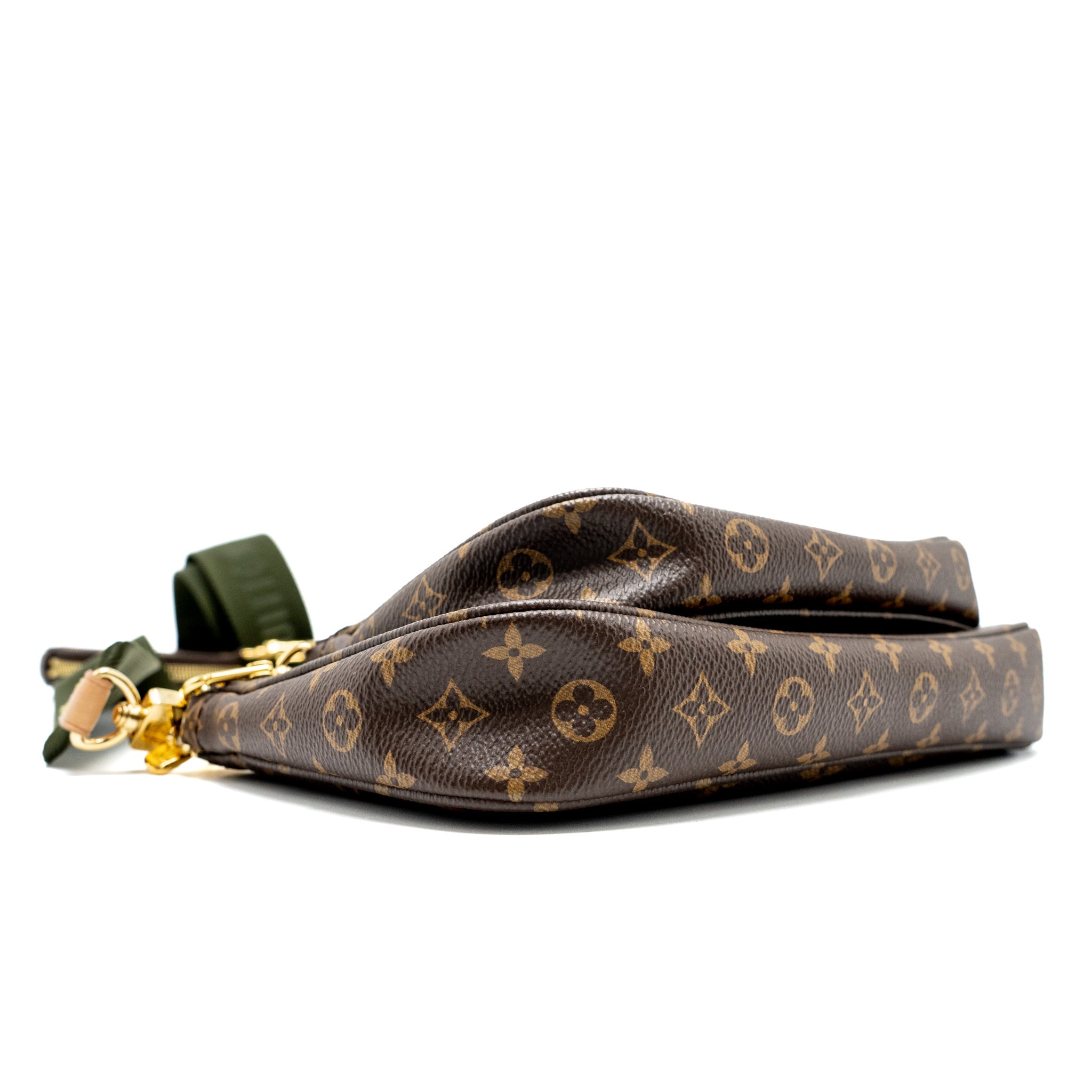 LOUIS VUITTON MULTI POCHETTE ACCESSORIES MONOGRAM CANVAS KHAKI STRAP GHW